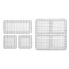 10Pcs 2 Styles Fiberglass Window Screen Repair Kit, Grey