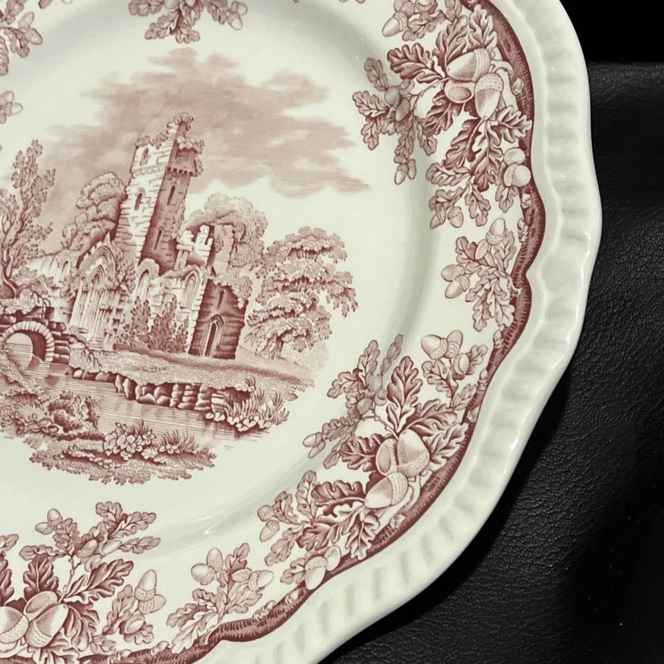 Spode Regency Ruins Dinner Plate Red Archive Collection Regency Series 10.75" - Image 3 of 4