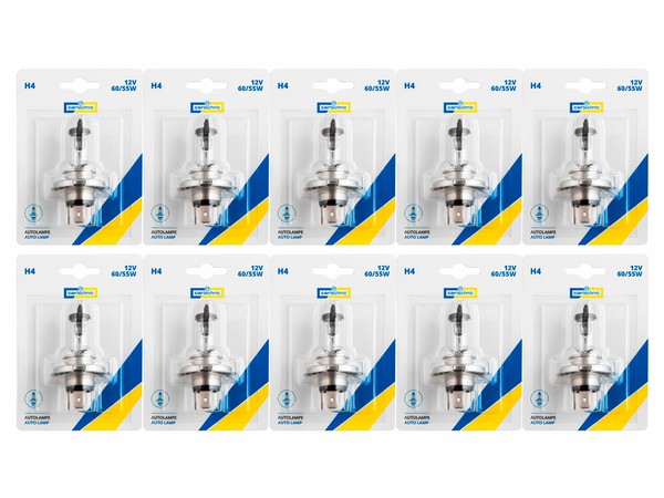 10X cartechnic H4 12V 60/55W P43T-38 Halogen GlüHbirnen Lampen Scheinwerferlampe-image