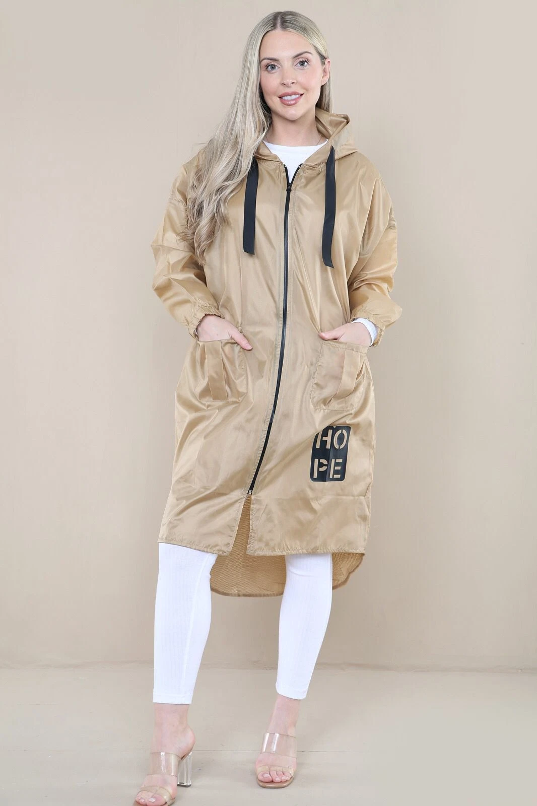 WOMENS LADIES LONG LENGTH RAIN COAT PLUS SIZE JACKET WITH HOOD RAIN MAC
Opens in a new window or tab