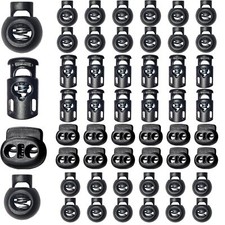 48pcs Upgraded Plastic Cord Lock, Cord Locks - Draw String Clip with Spring