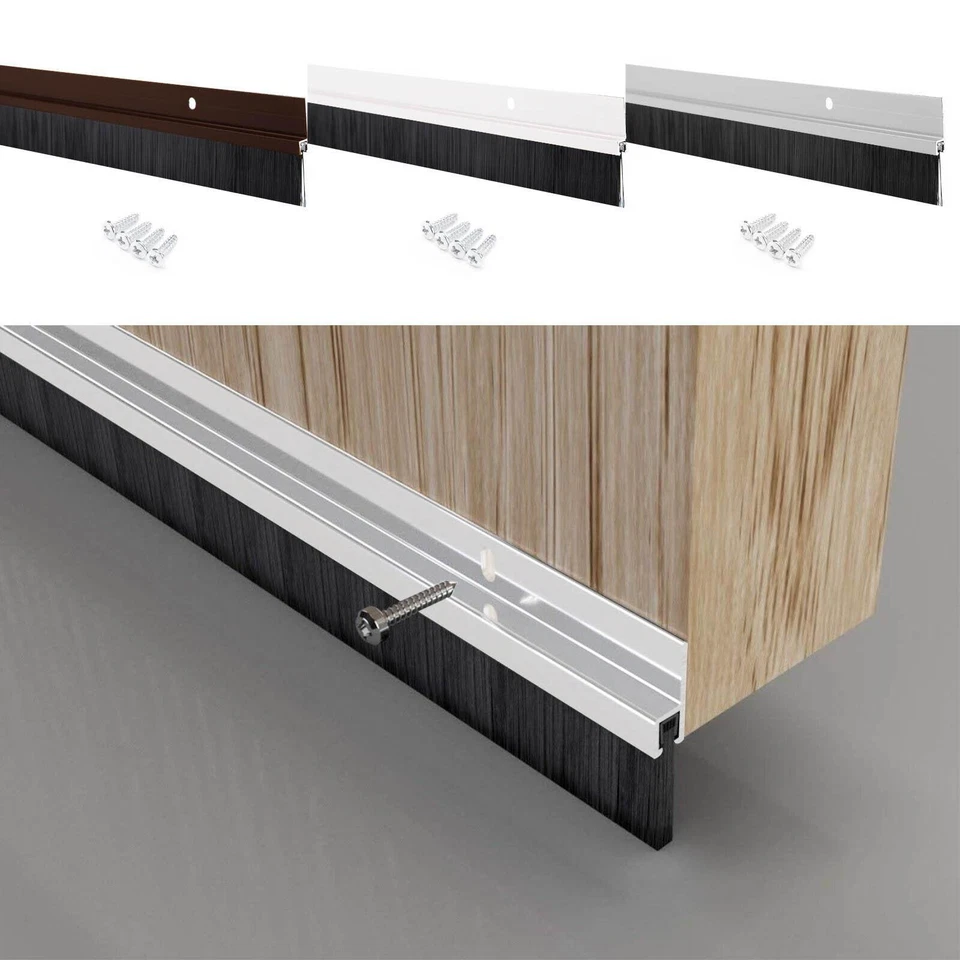 BUYSTARGET DOOR ALUMINIUM BRUSH DOORS BOTTOM SWEEP DUST SEAL DRAUGHT EXCLUDER UNDER STRIP