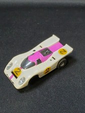 Vintage AFX Aurora White, Purple, Yellow, Black 2 Porche 917 Slot Car