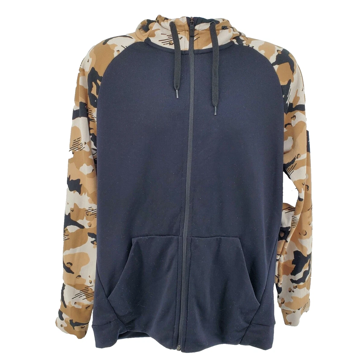 Nike Dri FIT Camo Hoodie Size M Full Zip Mens Black AQ1138 010 eBay