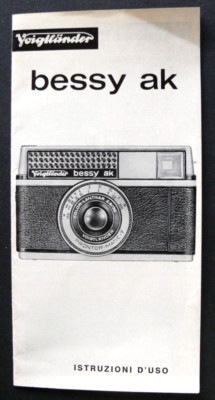 BEDIENUNGSANLEITUNG / INSTRUCTIONS FOR USE - VOIGTLÄNDER BESSY AK - SEPTEMBER 1965