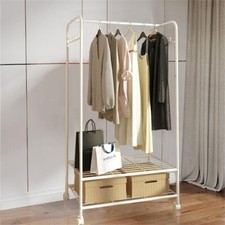 Open Wardrobe Storage System Metal Coat Stand Garment Rack for Dress Pants Shoes