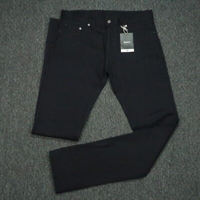 3sixteen Jeans Mens 35x36 Blue ST-120X Raw Shadow Selvedge Slim Tapered Mid  Rise