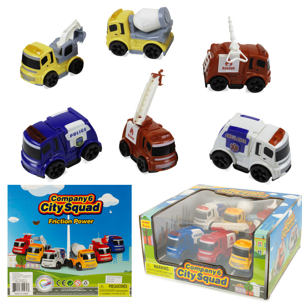 Pcs Mini Push and Go Friction Police Ambulance Fire Toy Car For