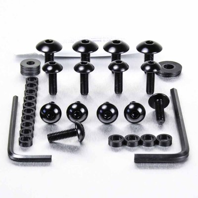 Kit De Visserie Carenage Aluminium Pro-Bolt Pour Yamaha FZ6 Fazer S2 ABS 2007-2009 - Noir, 8 Pièces