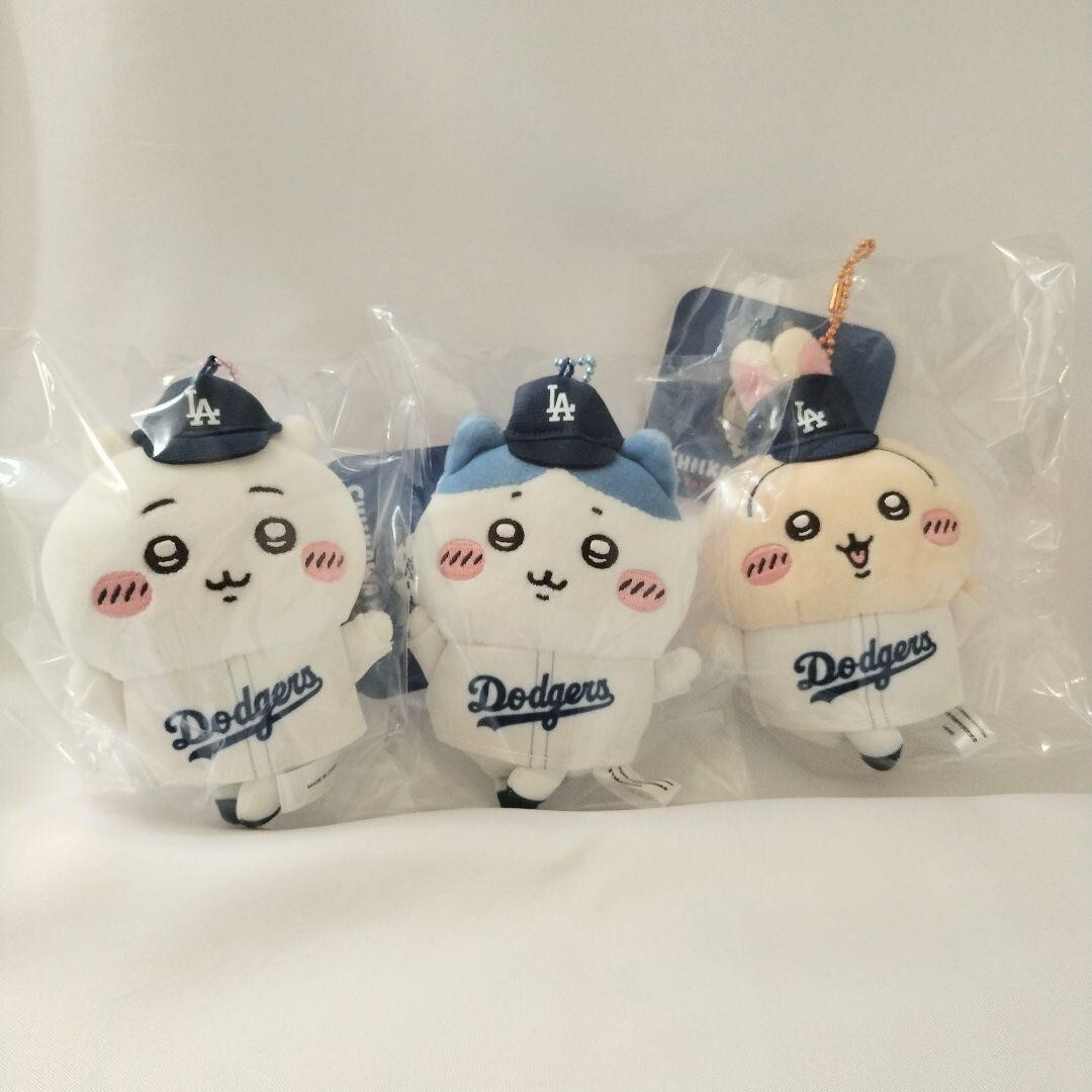 Chikikawa x MLB Dodgers ぬいぐるみ 12個セット Chiikawa x MLB Tokyo Series Collaboration Mascot Dodgers Plush Set