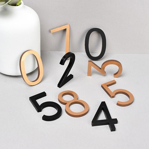 House Door Numbers Plaques, Stick On Self Adhesive 0-9 3D Signs Hotel, Office - Picture 3 of 39