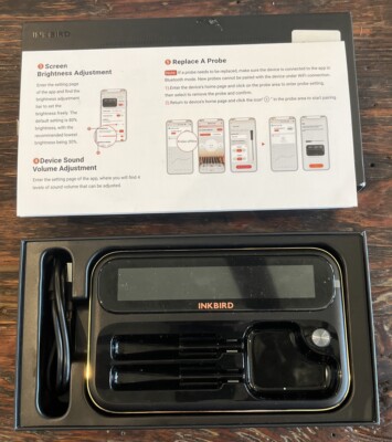 INKBIRD INT-12-BW wireless thermometer, WiFi 5G + 2.4G & Bluetooth 5.4 NO PRONGS