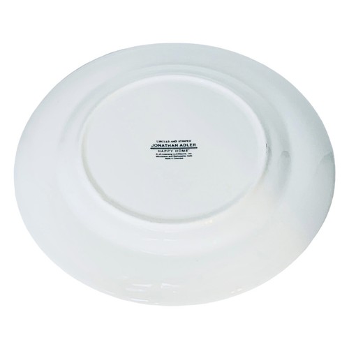 Jonathan Adler Zrike HAPPY HOME CIRCLE & STRIPES blau braun weiß Salatteller - Bild 4 von 6
