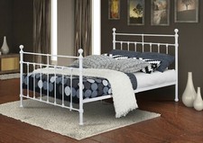 NEW CHEAP METAL BED FRAME 3FT 4FT 4FT6 5FT DOUBLE KING SIZE MEMORY FOAM MATTRESS