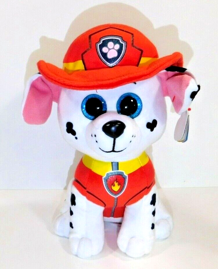 TY Beanie Boos Mini Boo Marshall Di Paw Patrol - Figura Dipinta A Mano 5 Cm