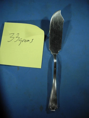 Gorham Sterling Silver Flat Handle Master Butter Knife Fairfax Monogram H? 33gms