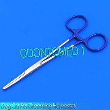 Dog Cat Pet Grooming Hemostat Hair Puller 5.5" Blue