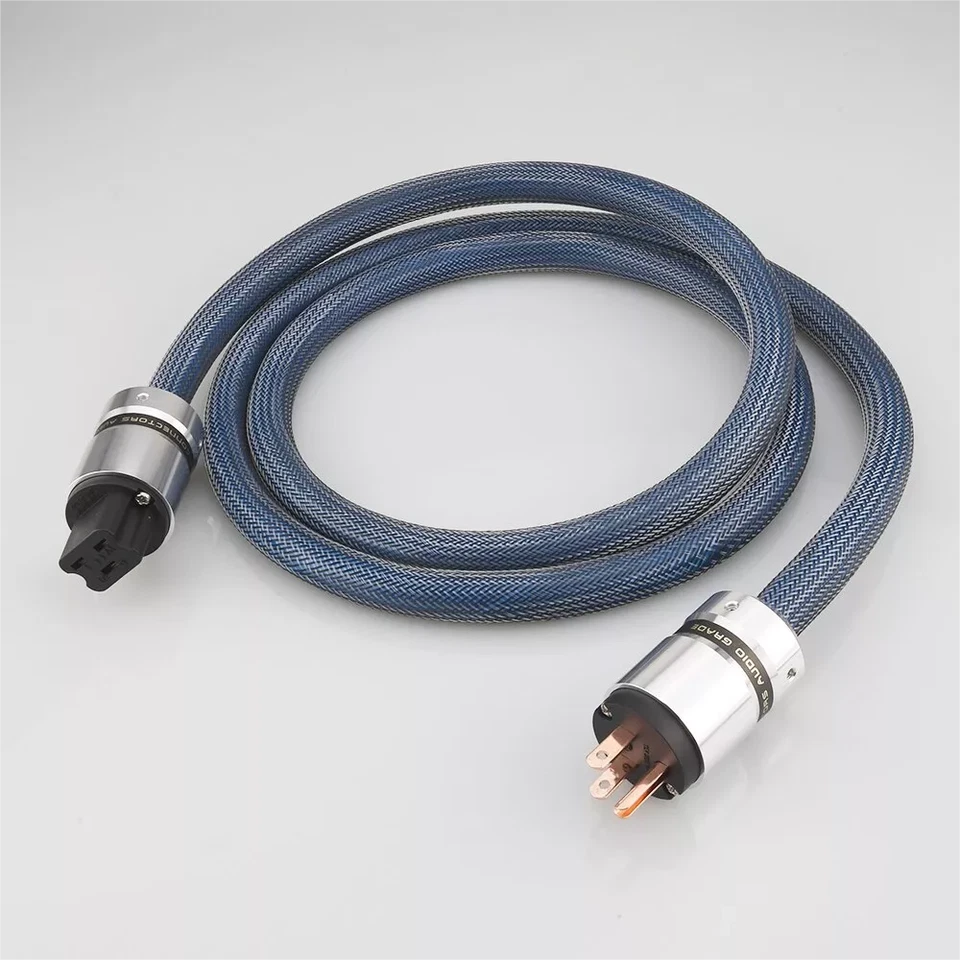 Silver Plated Copper Hi-end Audio Power Cables US AC Plug with C19 20A Connector - Image 3 of 4