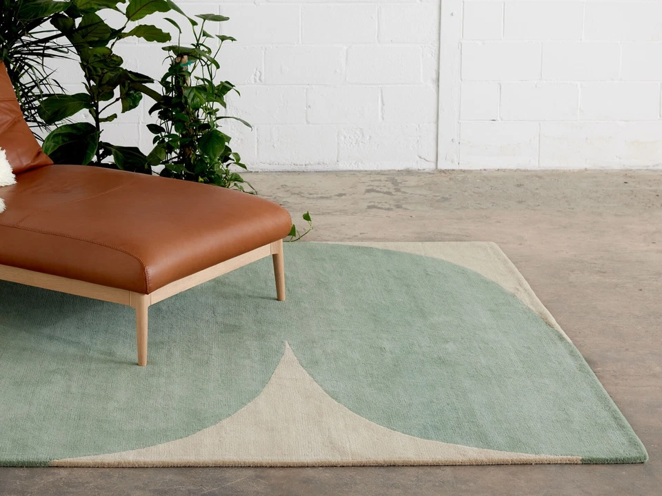 Alfombras hechas a mano 8x10 pies alfombras de lana para dormitorio alfombra Rida Home alfombra acolchada a mano Foto 4 de 4