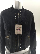 Ci Sono Cavalini Vegan Leather Black Jacket Size Small.