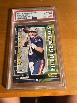mac jones rookie card graded 2021 Gold Standard Triple Patch Auto PSA7  Bostonbreakscards Mac Jones Autographed 2021 Panini
