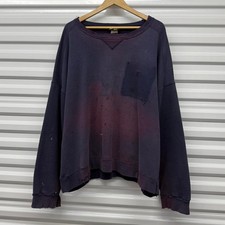 Starter Distressed False Pocket Cropped Oversized Pullover Sweatshirt Size 2XL