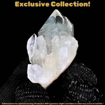 Natural Green Inclusion Clear Quartz Cluster 30g | Mineral Healing Specimen