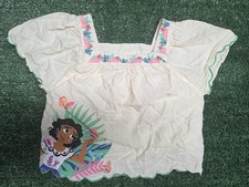 Disney Encanto Girls Sz SMALL Top Shirt Mirabel Floral Butterfly Boho Peasant