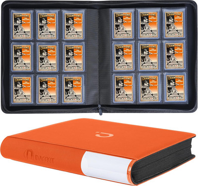 Top Loader Binder, Holds 288 Cards - 9 Pocket Top Loader Binder for 3'' X 4'' Rigi