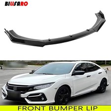 2006-2021 For Honda Civic 4dr Sedan Painted Black Front Bumper Lip Body Spoiler