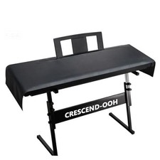 Piano Keyboard Dust Cover Black Waterproof Faux Leather Top with Soft Felt