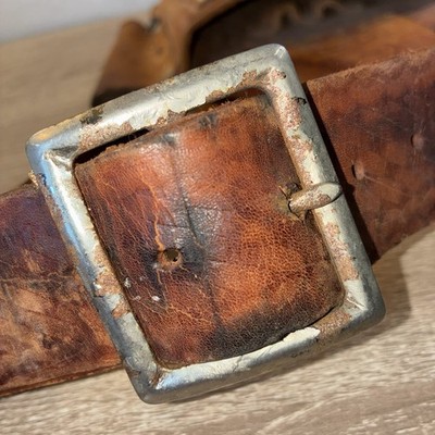 Nicholas Vintage Cowhide Pro Line Tool Pouch Holder Belt Brown