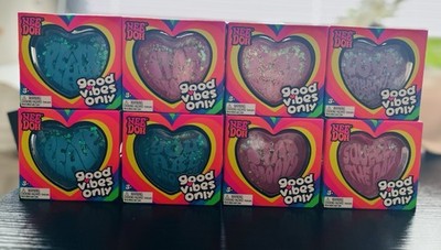 NeeDoh Good Vibes Only Heart Squeeze Toy, Multicolor Assorted Colors