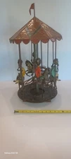 Manuel Felguerez vintage children riding on carousel metal brutalist sculpture 