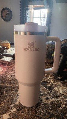 Stanley Quencher H2.0 40oz Insulated Tumbler Rose Quartz Handle Slide Lid Straw