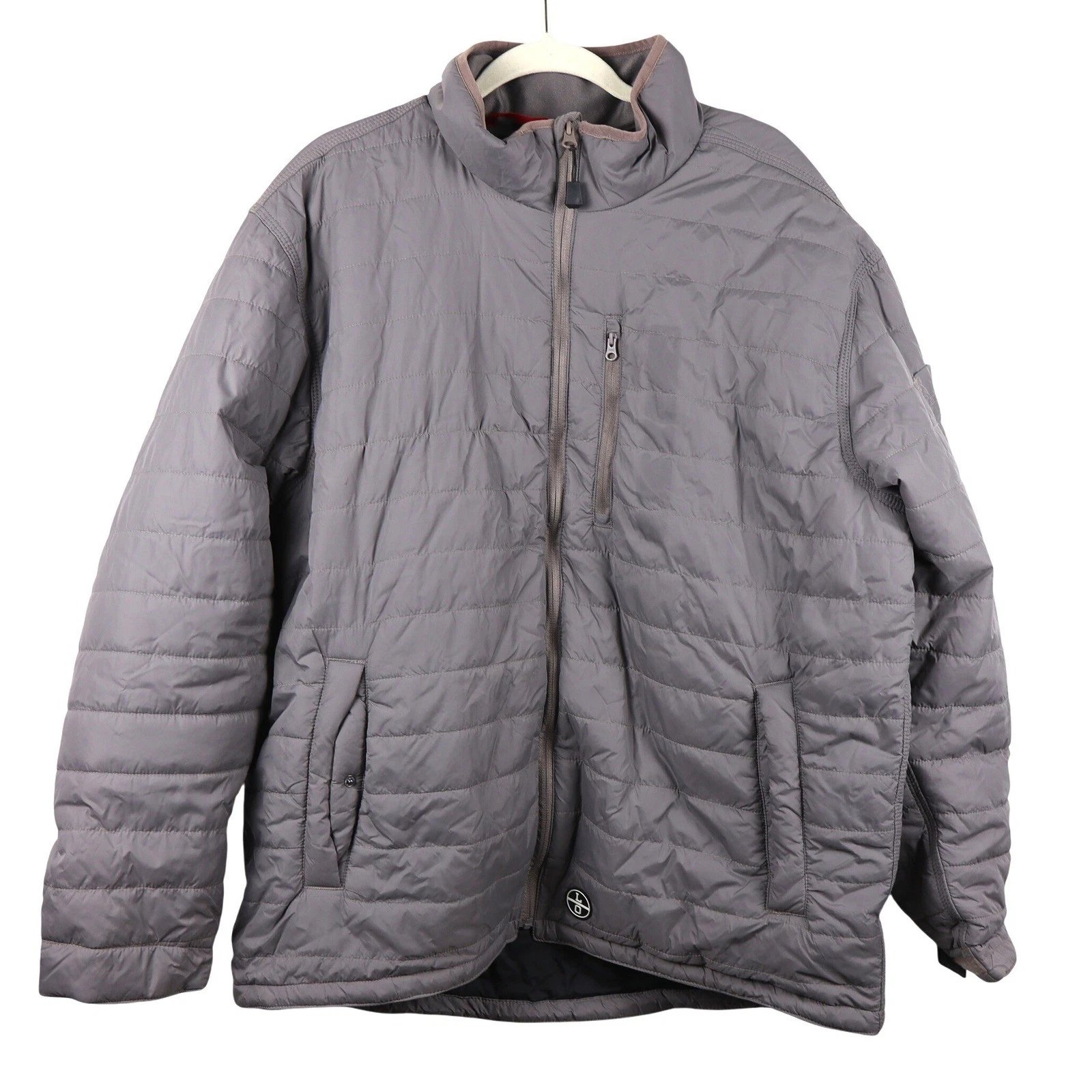 Lincoln Outfitters Mens Puffer Jacket Gray Full Zip Thinsulate Size XL Reg 3M