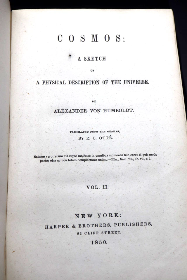 🌌 1850 Cosmos Alexander von Humboldt 2-Vol Set Science Astronomy RARE Foto 3 de 4