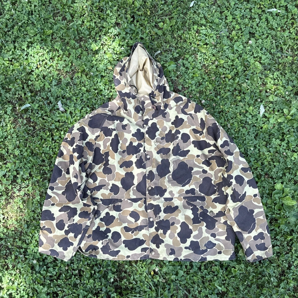 VTG Cabelas Gore-Tex Frog Skin Duck Camo Hunting Set Jacket & Pants Made in USA - Image 2 of 4