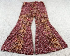 SO Good For Life Womens High Rise Red Flower Lounge Lounge Pants Size L