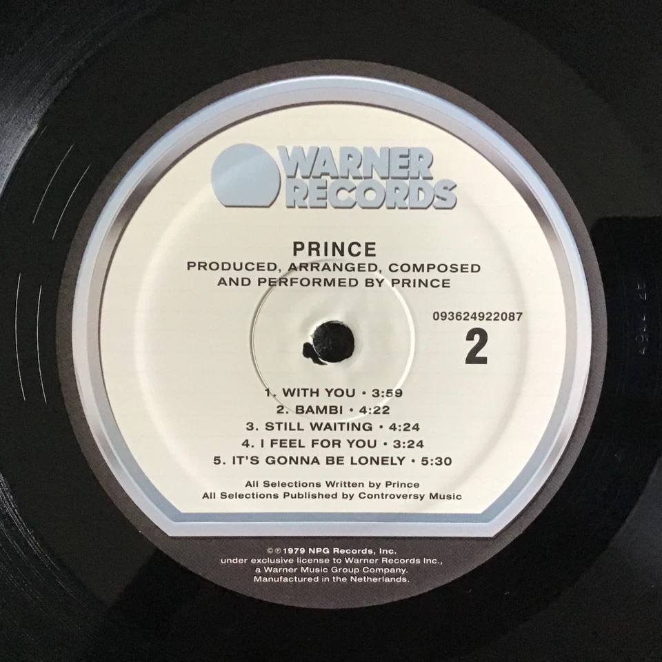 PRINCE LP Prince Self Titled Reissue 2020 Warner Bros. Records VG+ VG+ Shrink - Image 4 of 4