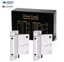 2 Security Door Lock Childproof Door Reinforcement Lock Upgraded Design - White