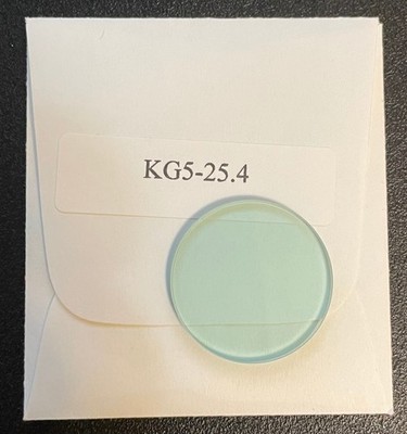 KG5 Heat Absorbing  2mm SCHOTT  Color Glass Optical Filter 25.4mm diameter
