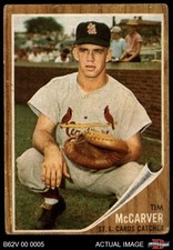 1962 Topps Venezulean #167 Tim McCarver Cardinals RC 1.5 - FAIR