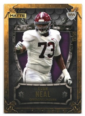 2022 Wild Card Matte Evan Neal Weekend Warrior Alabama 15/50 #WW-15