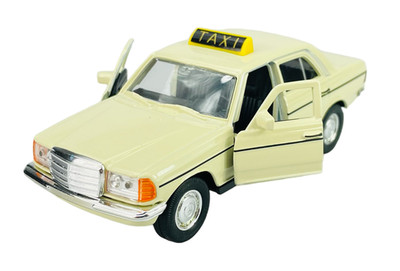 WELLY MERCEDES-BENZ W123 E-CLASS TAXI 1:34 DIE CAST METAL MODEL NEW IN BOX 