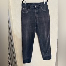 Versace Jeans Couture 100 cotton black denim Jeans Straight 90s Vintage size 35