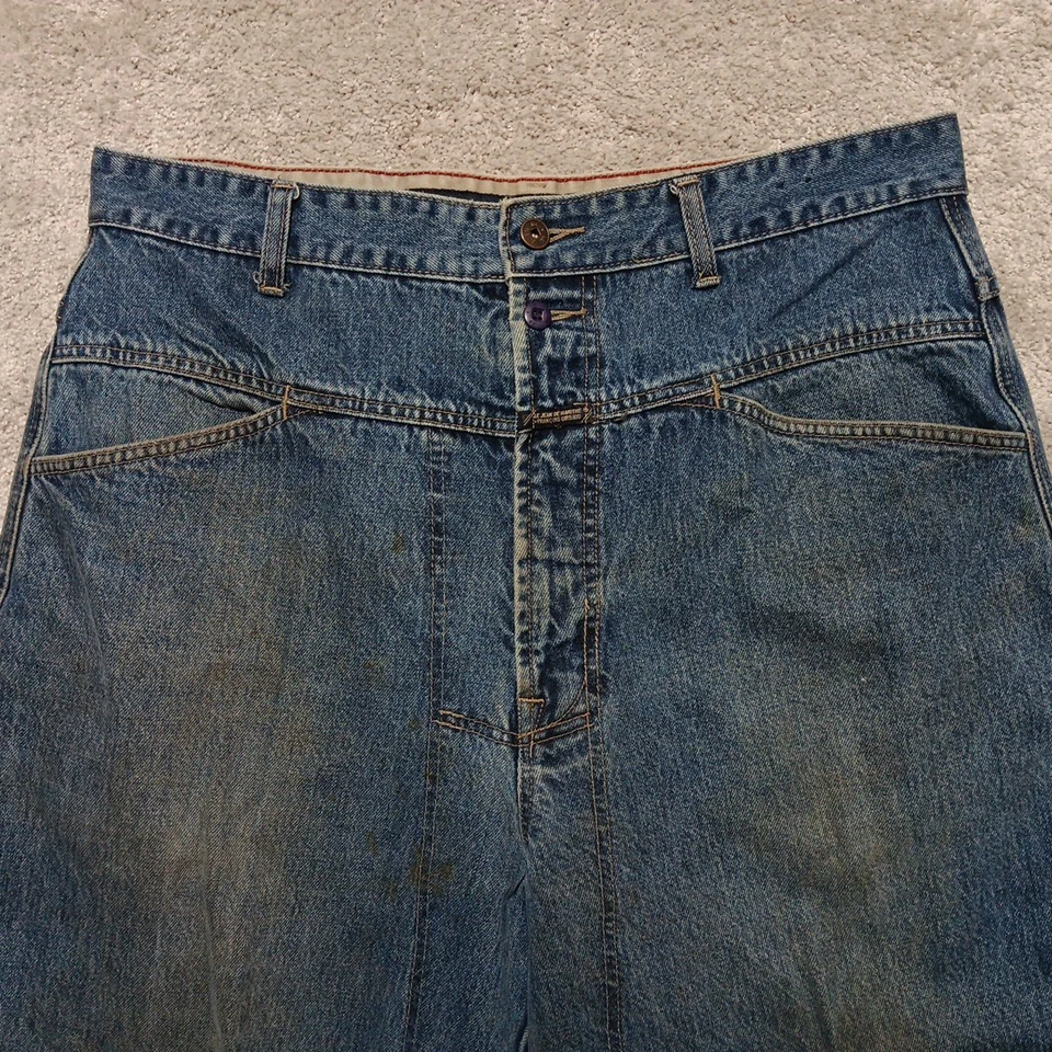 Vintage Marithe Francois Girbaud Jeans Mens 36x29 Blue Denim Baggy Hip Hop Y2K - Image 4 of 4