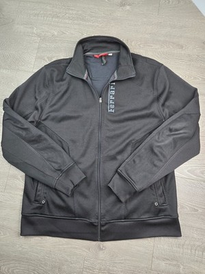 Puma Ferrari Racing Jacket Full Zip Logo Track Suit Style Black US XL