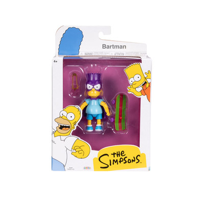 The Simpsons 5 inch Tall Bartman Articulated Action Figure with Skateboard Acces
