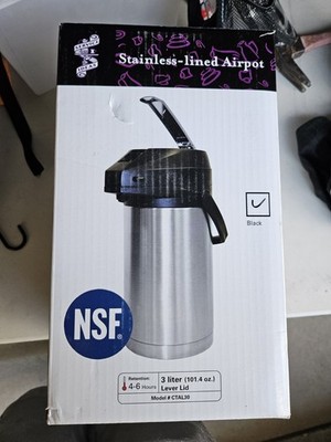 Stainless Lined Airpot 3 Liter Stainless Steel